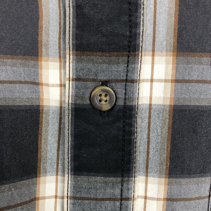 Carhartt Relaxed Fit Check Pattern Long Sleeve Button Down Work Shirt, Men's XL cotton black type Vintage Second Hand