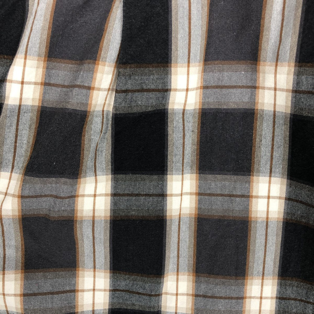 Carhartt Relaxed Fit Check Pattern Long Sleeve Button Down Work Shirt, Men's XL cotton black type Vintage Second Hand