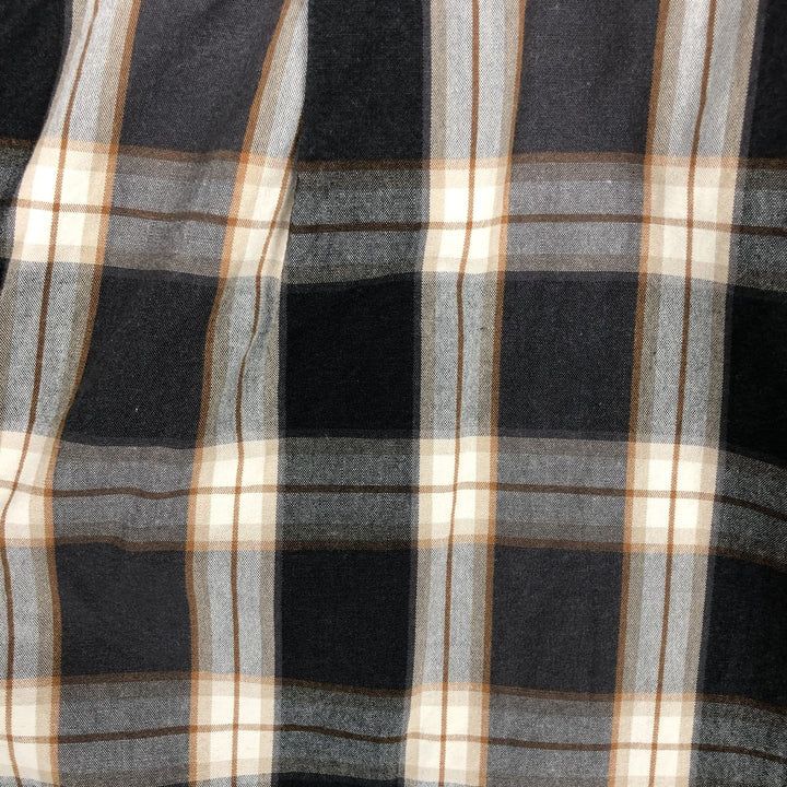 Carhartt Relaxed Fit Check Pattern Long Sleeve Button Down Work Shirt, Men's XL cotton black type Vintage Second Hand