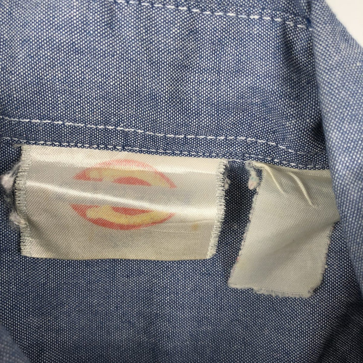 Dickies long-sleeved chambray shirt, men's size M (equivalent to size M) unclear blue type Vintage Second Hand