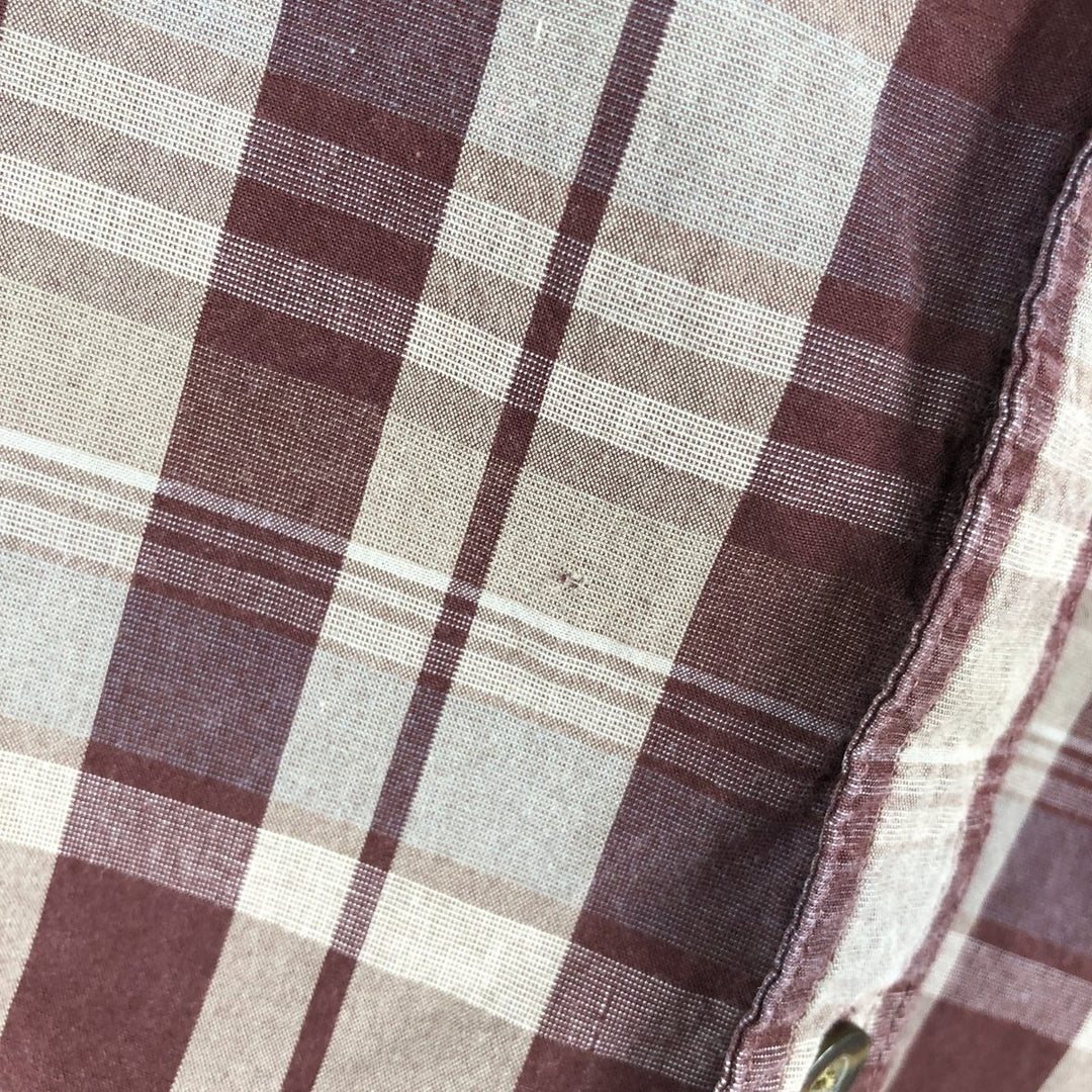 Carhartt Relaxed Fit Check Pattern Long Sleeve Button Down Work Shirt, Men's XL cotton brown type Vintage Second Hand