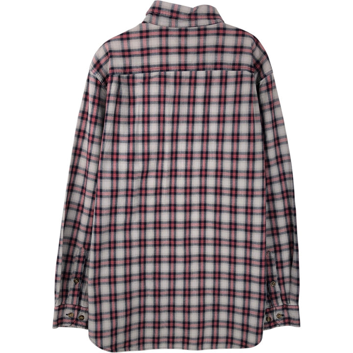 Carhartt Relaxed Fit Check Pattern Long Sleeve Button-Down Work Shirt, Men's Size L cotton gray type Vintage Second Hand