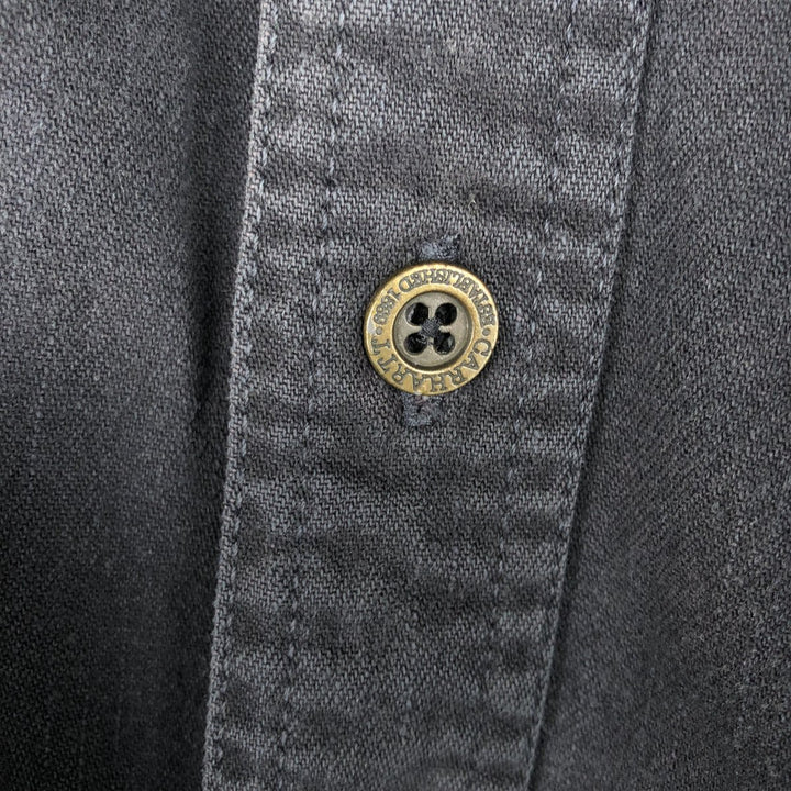 Carhartt AXNER EXCAVATING Advertising Long-Sleeve Work Shirt, Men's Size L (approx.) cotton black type Vintage Second Hand