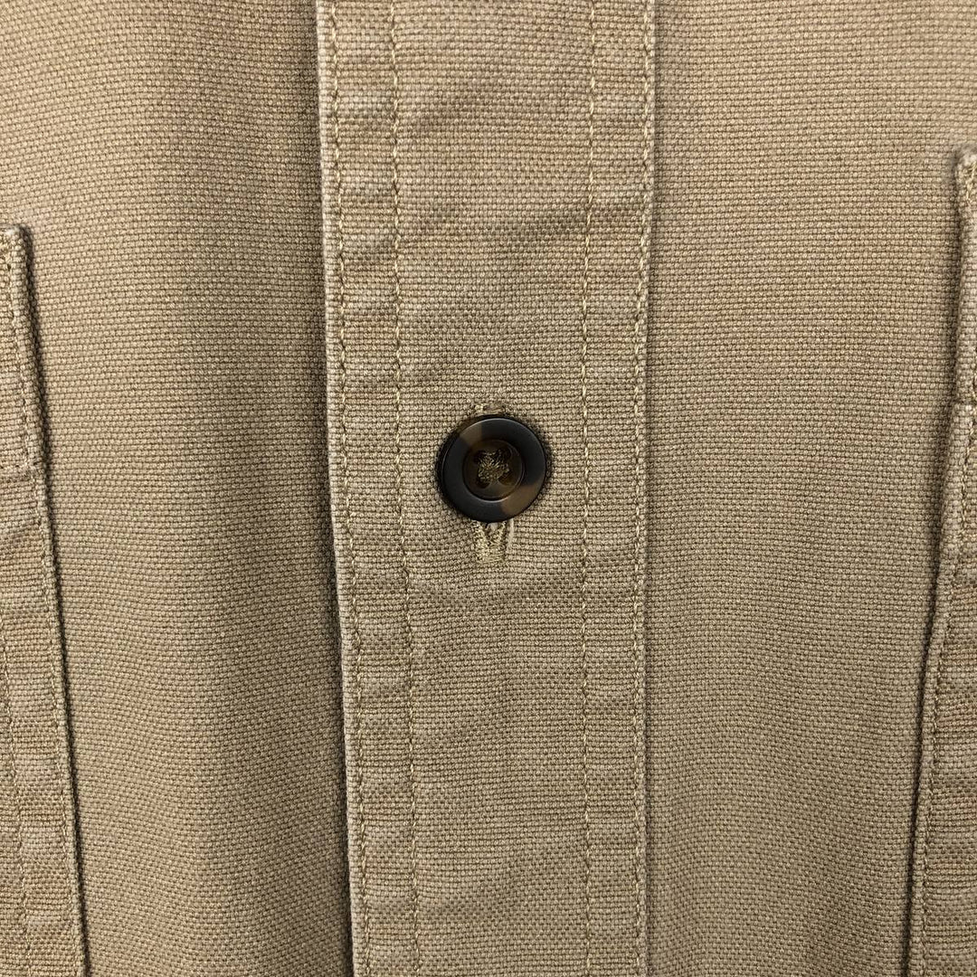 Carhartt Relaxed Fit Long Sleeve Button Down Work Shirt, Men's XL cotton Beige type Vintage Second Hand