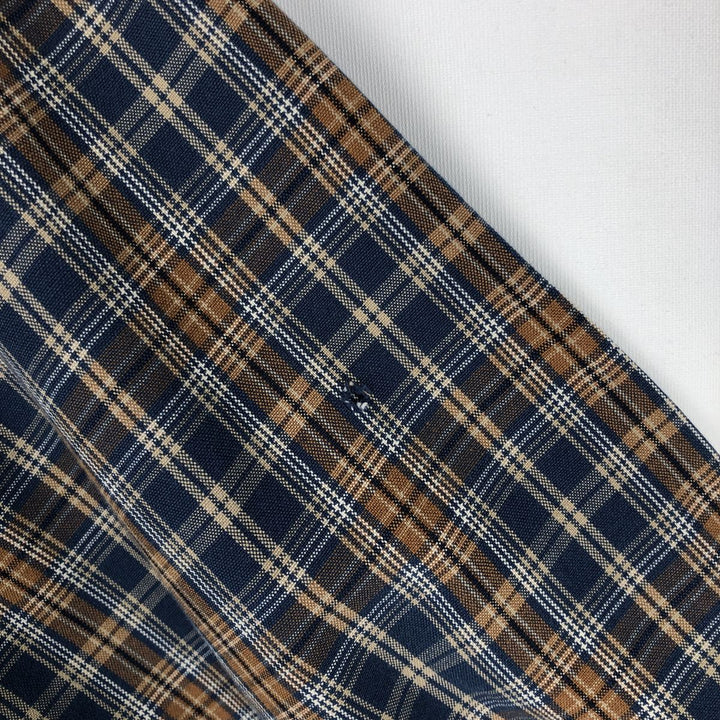 Carhartt Check Pattern Long Sleeve Button-Down Work Shirt, Men's Size S (approx.) cotton blue type Vintage Second Hand