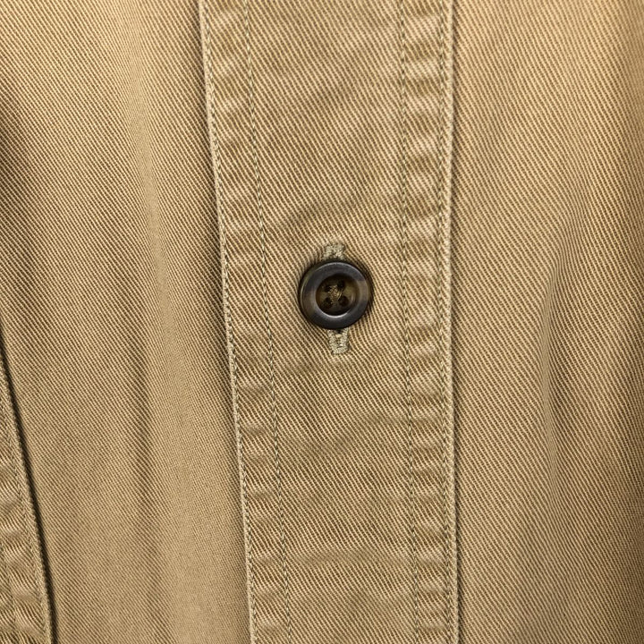 Carhartt ORIGINAL FIT long sleeve button-down work shirt, men's XL size cotton Beige type Vintage Second Hand