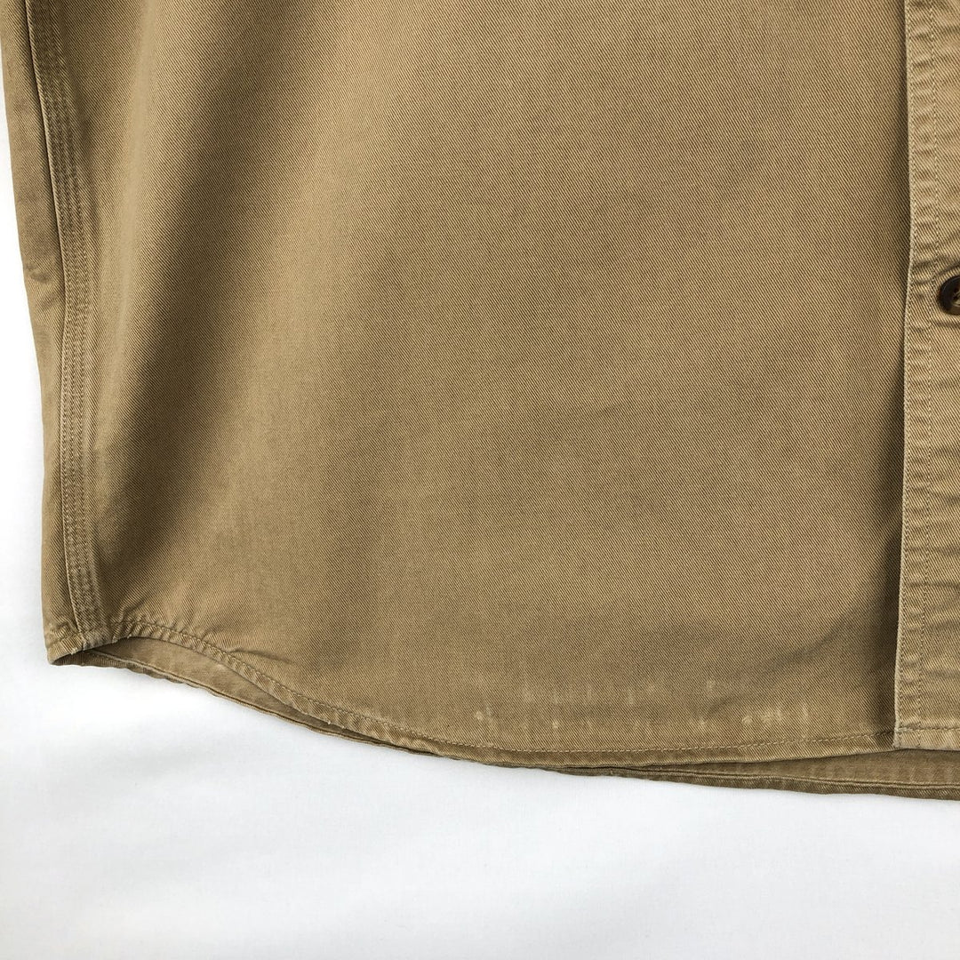 Carhartt ORIGINAL FIT long sleeve button-down work shirt, men's XL size cotton Beige type Vintage Second Hand