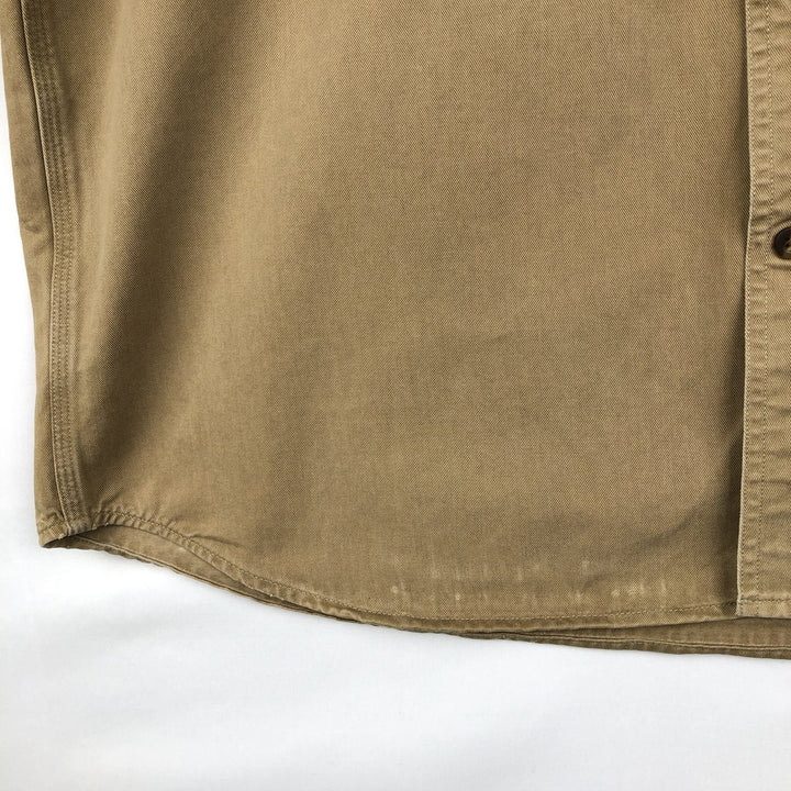Carhartt ORIGINAL FIT long sleeve button-down work shirt, men's XL size cotton Beige type Vintage Second Hand