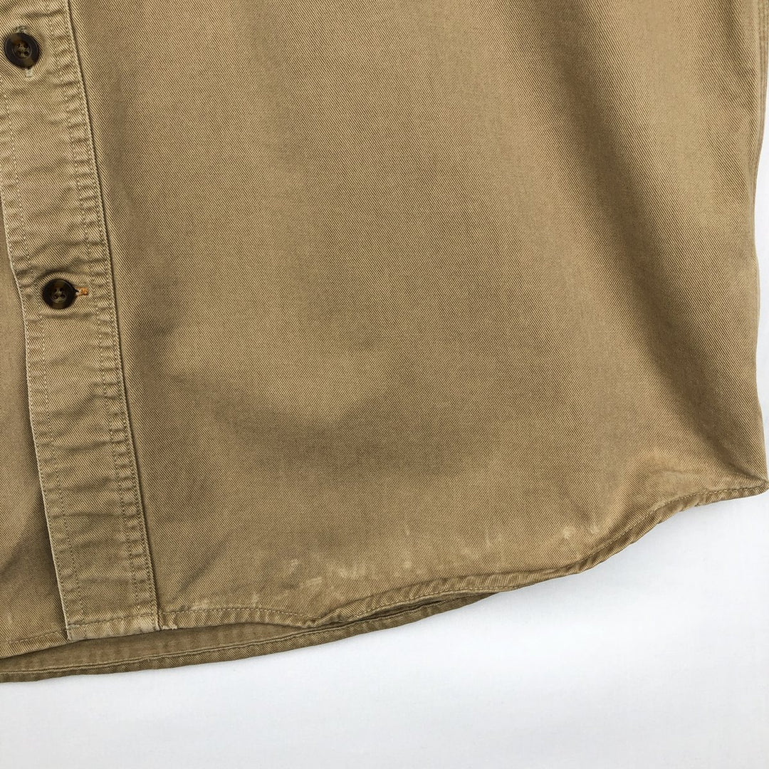 Carhartt ORIGINAL FIT long sleeve button-down work shirt, men's XL size cotton Beige type Vintage Second Hand
