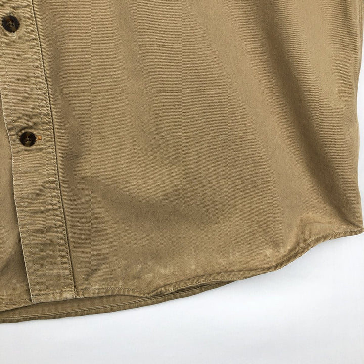 Carhartt ORIGINAL FIT long sleeve button-down work shirt, men's XL size cotton Beige type Vintage Second Hand