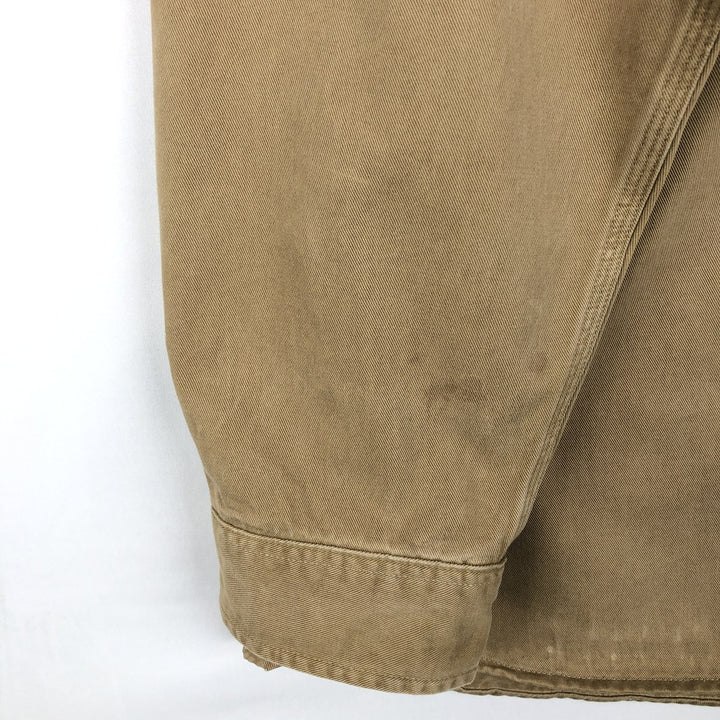 Carhartt ORIGINAL FIT long sleeve button-down work shirt, men's XL size cotton Beige type Vintage Second Hand