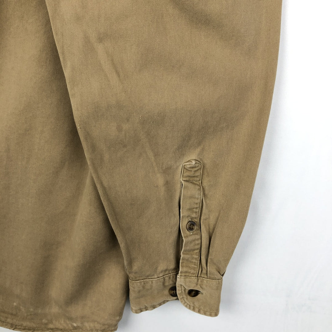 Carhartt ORIGINAL FIT long sleeve button-down work shirt, men's XL size cotton Beige type Vintage Second Hand