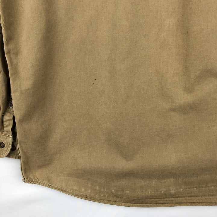 Carhartt ORIGINAL FIT long sleeve button-down work shirt, men's XL size cotton Beige type Vintage Second Hand