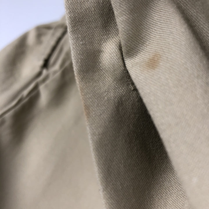 90'S Dickies Long-Sleeve Work Shirt, Boxy Shirt, Made in USA, Men's Size L (Equivalent), Vintage polyester Beige type Vintage Second Hand