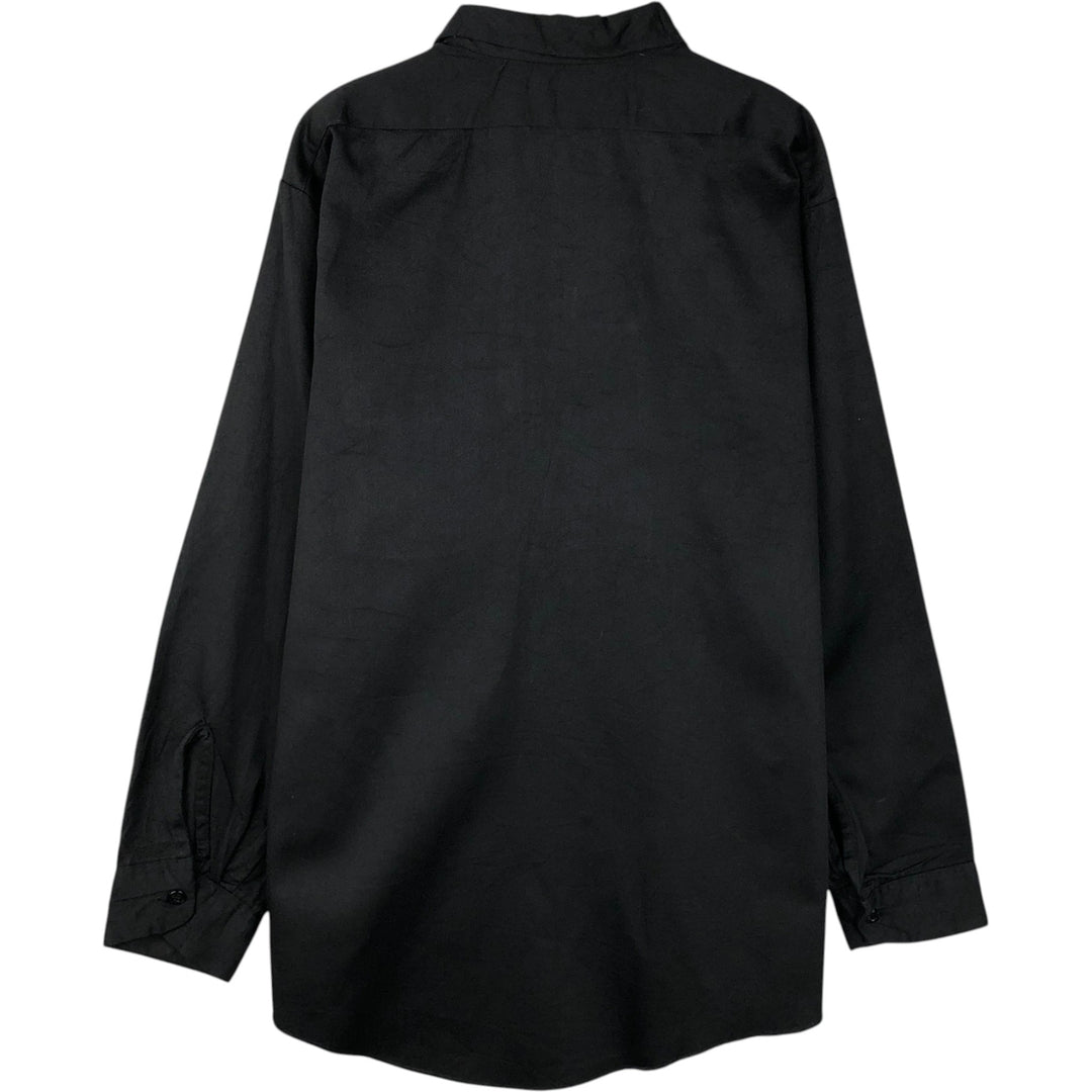 90'S Dickies Long-Sleeve Work Shirt, Made in USA, Men's Size L (Equivalent), Vintage polyester black type Vintage Second Hand