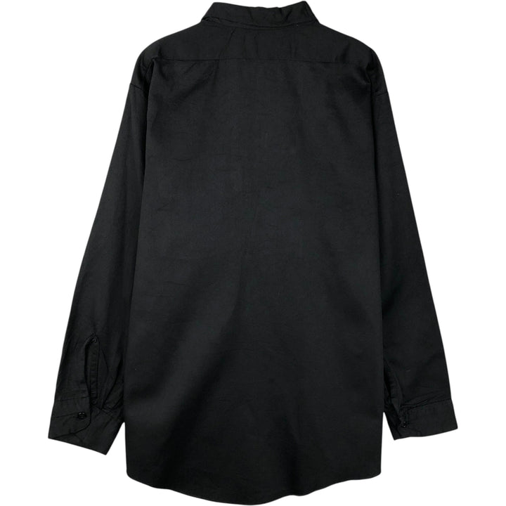 90'S Dickies Long-Sleeve Work Shirt, Made in USA, Men's Size L (Equivalent), Vintage polyester black type Vintage Second Hand