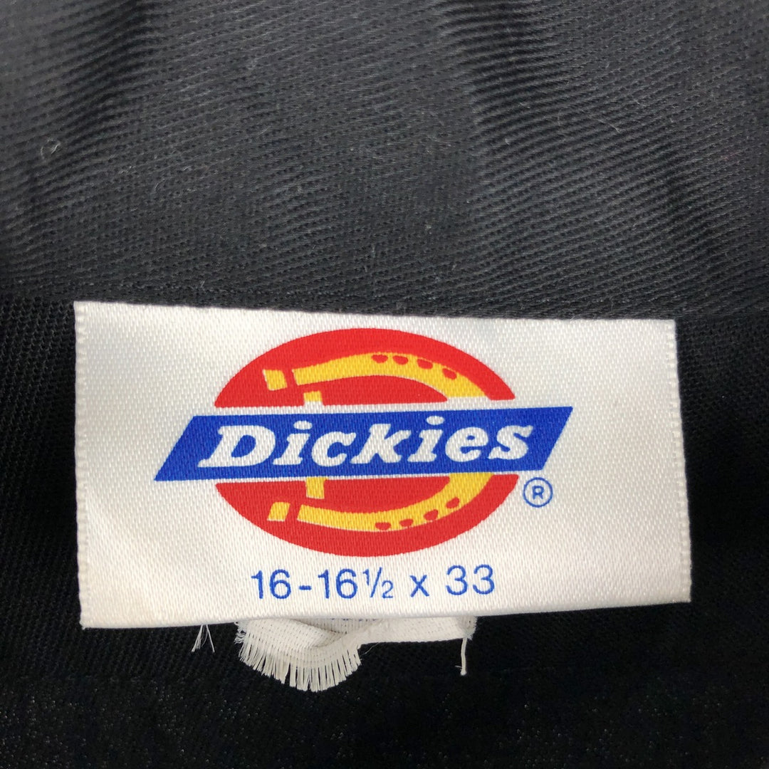 90'S Dickies Long-Sleeve Work Shirt, Made in USA, Men's Size L (Equivalent), Vintage polyester black type Vintage Second Hand