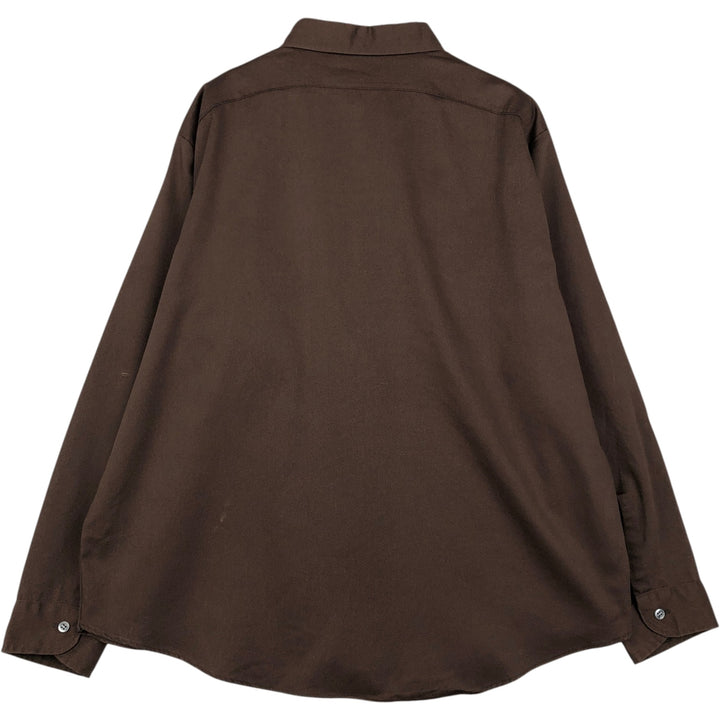 70s-era Big Yank long-sleeved work shirt, men's size XL equivalent, vintage. polyester brown type Vintage Second Hand