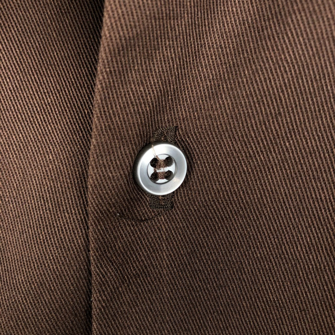 70s-era Big Yank long-sleeved work shirt, men's size XL equivalent, vintage. polyester brown type Vintage Second Hand
