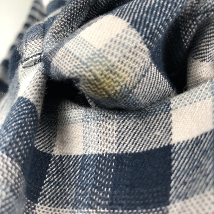 Carhartt Relaxed Fit Check Pattern Long Sleeve Button Down Work Shirt, Men's XL cotton navy blue type Vintage Second Hand