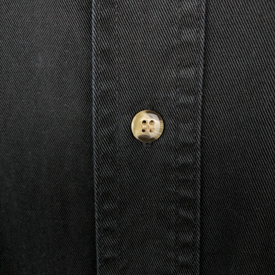 Harley-Davidson long-sleeved button-down work shirt, men's size XXL cotton black type Vintage Second Hand