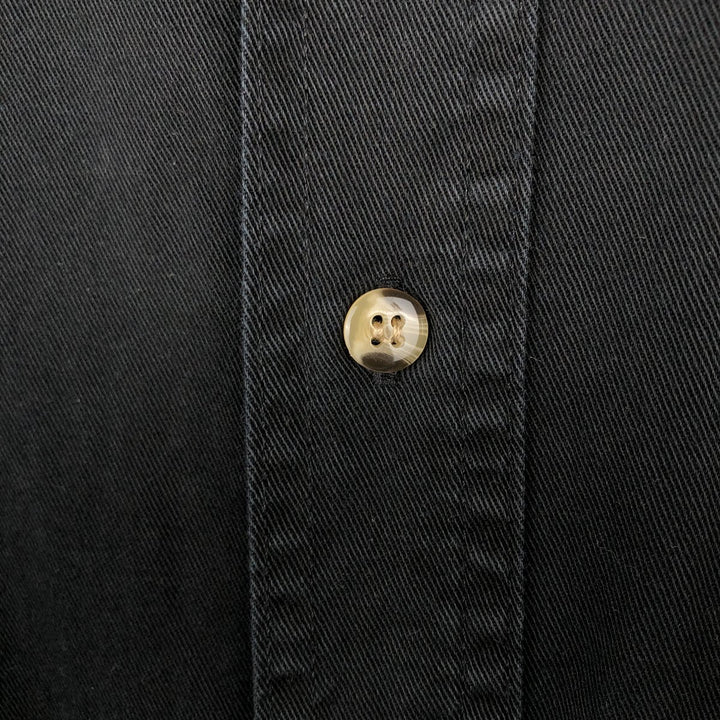 Harley-Davidson long-sleeved button-down work shirt, men's size XXL cotton black type Vintage Second Hand