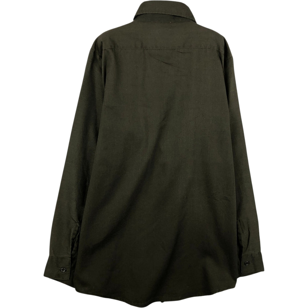 Madewell Long-Sleeve Work Shirt, Men's Size M (Equivalent), Vintage polyester Khaki type Vintage Second Hand