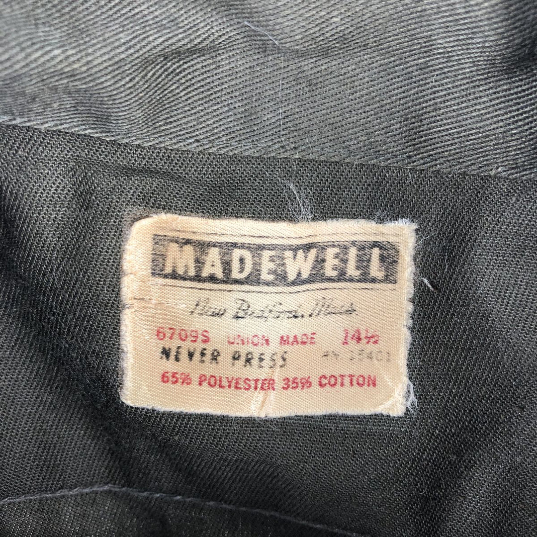 Madewell Long-Sleeve Work Shirt, Men's Size M (Equivalent), Vintage polyester Khaki type Vintage Second Hand