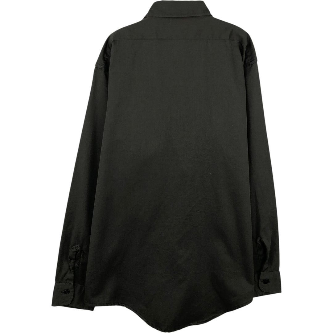1960'S Big Murph Long-Sleeve Work Shirt, Men's Size M (Equivalent), Vintage unclear dark green Vintage Second Hand