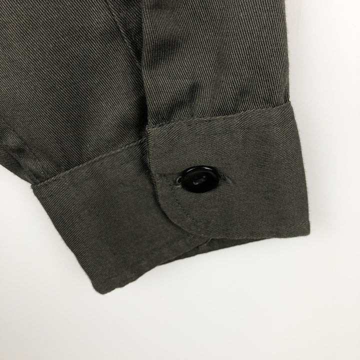 1960'S Big Murph Long-Sleeve Work Shirt, Men's Size M (Equivalent), Vintage unclear dark green Vintage Second Hand