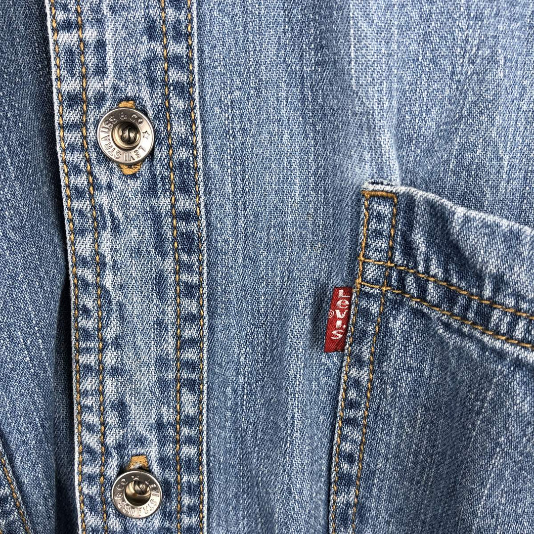 2000'S Levi's Loose Fit Long-Sleeve Denim Shirt, Men's Size M (approx.) cotton blue type Vintage Second Hand