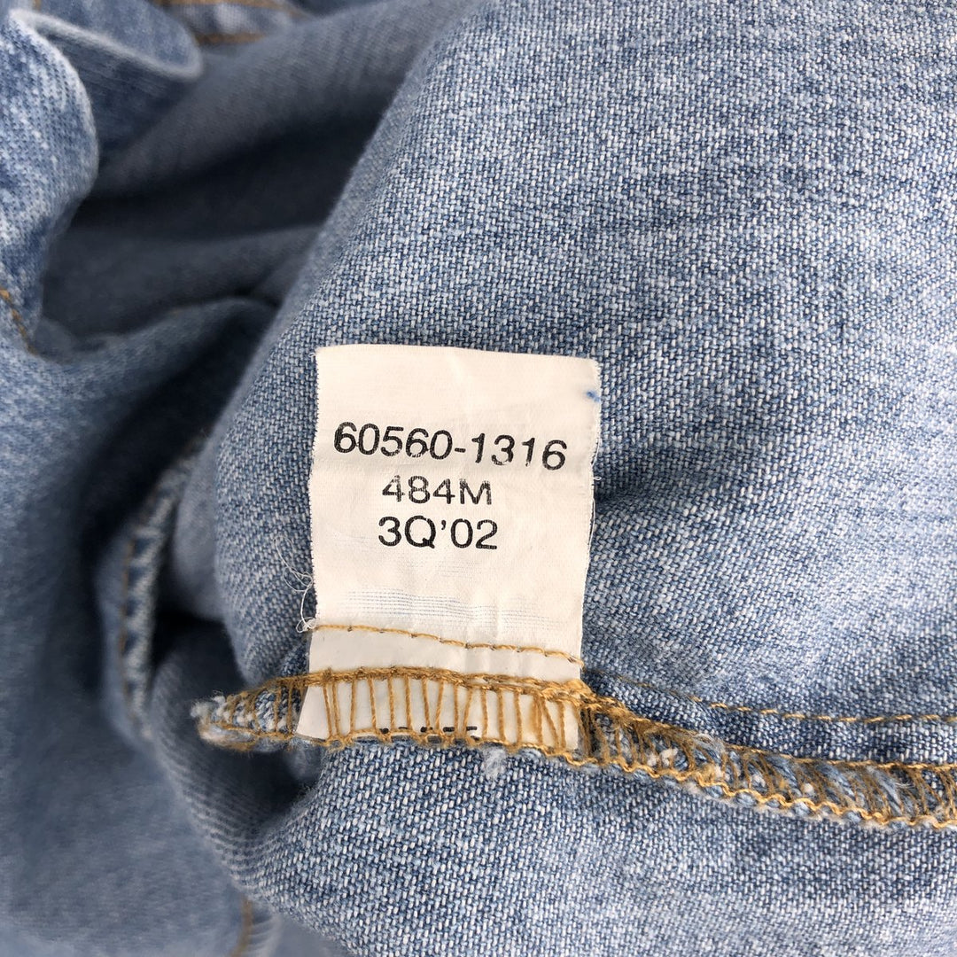 2000'S Levi's Loose Fit Long-Sleeve Denim Shirt, Men's Size M (approx.) cotton blue type Vintage Second Hand