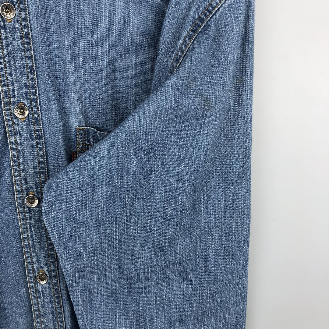 2000'S Levi's Loose Fit Long-Sleeve Denim Shirt, Men's Size M (approx.) cotton blue type Vintage Second Hand