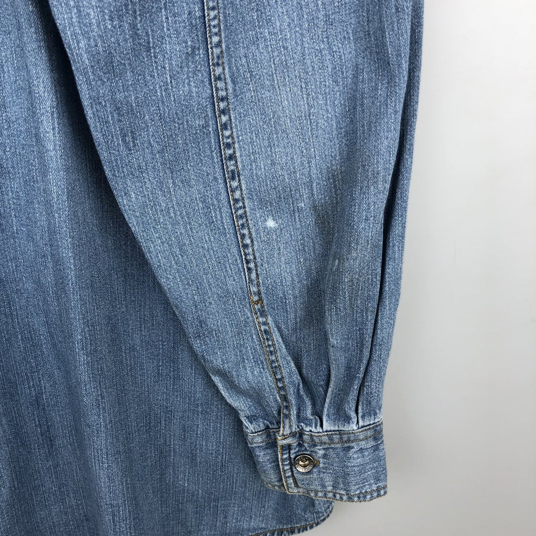 2000'S Levi's Loose Fit Long-Sleeve Denim Shirt, Men's Size M (approx.) cotton blue type Vintage Second Hand