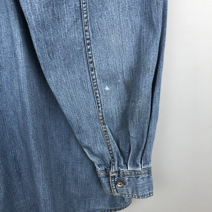 2000'S Levi's Loose Fit Long-Sleeve Denim Shirt, Men's Size M (approx.) cotton blue type Vintage Second Hand