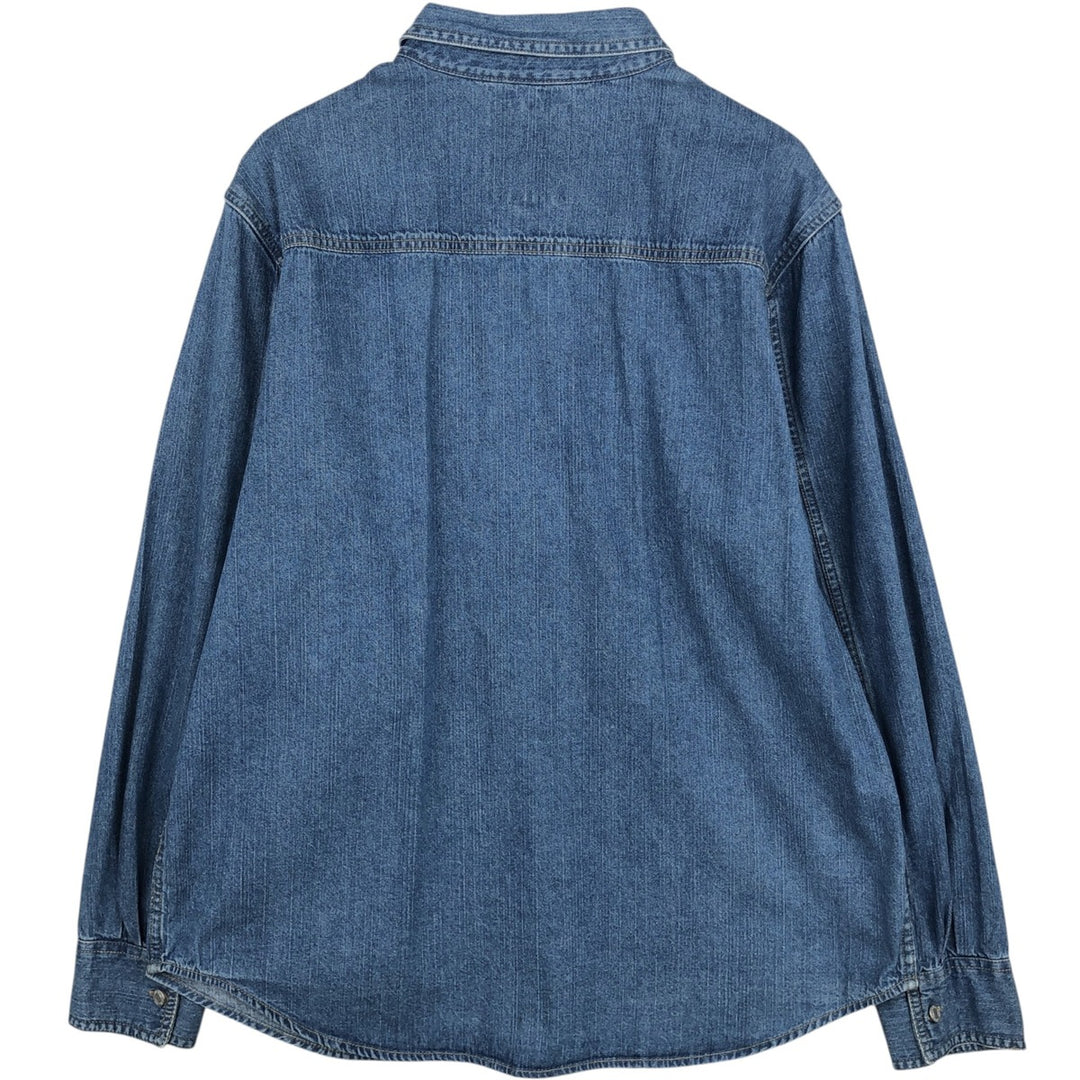 Levi's long sleeve denim shirt, men's XL size, vintage cotton blue type Vintage Second Hand