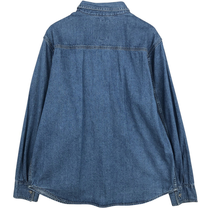 Levi's long sleeve denim shirt, men's XL size, vintage cotton blue type Vintage Second Hand