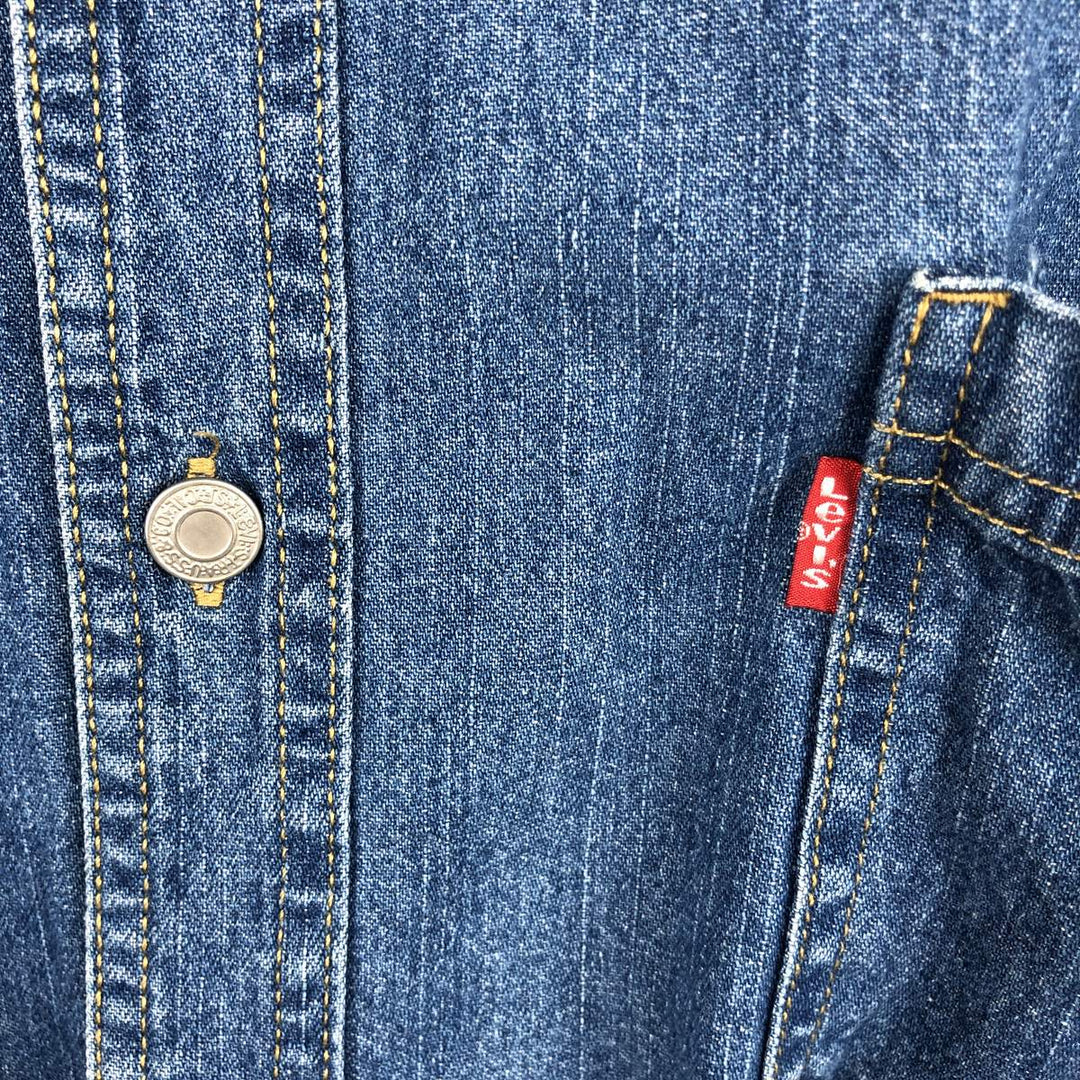 Levi's long sleeve denim shirt, men's XL size, vintage cotton blue type Vintage Second Hand