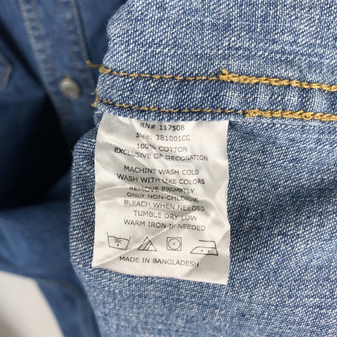 Levi's long sleeve denim shirt, men's XL size, vintage cotton blue type Vintage Second Hand