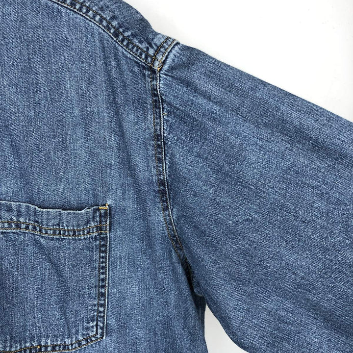 90s-00'S Levi's long-sleeved denim shirt, men's size M equivalent, vintage. cotton blue type Vintage Second Hand