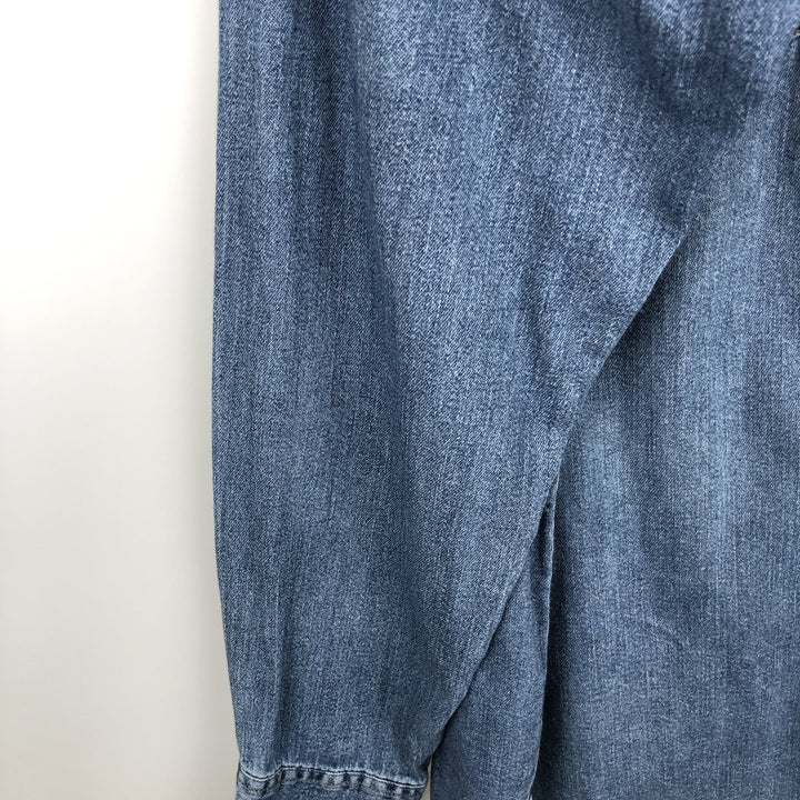 90s-00'S Levi's long-sleeved denim shirt, men's size M equivalent, vintage. cotton blue type Vintage Second Hand
