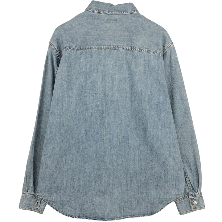 90s-00'S Levi's long-sleeved denim shirt, men's size L equivalent, vintage. cotton blue type Vintage Second Hand