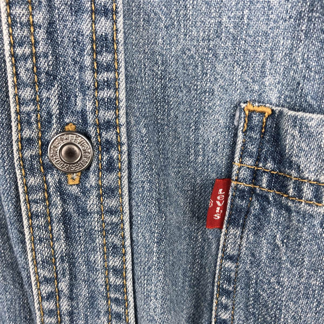 90s-00'S Levi's long-sleeved denim shirt, men's size L equivalent, vintage. cotton blue type Vintage Second Hand