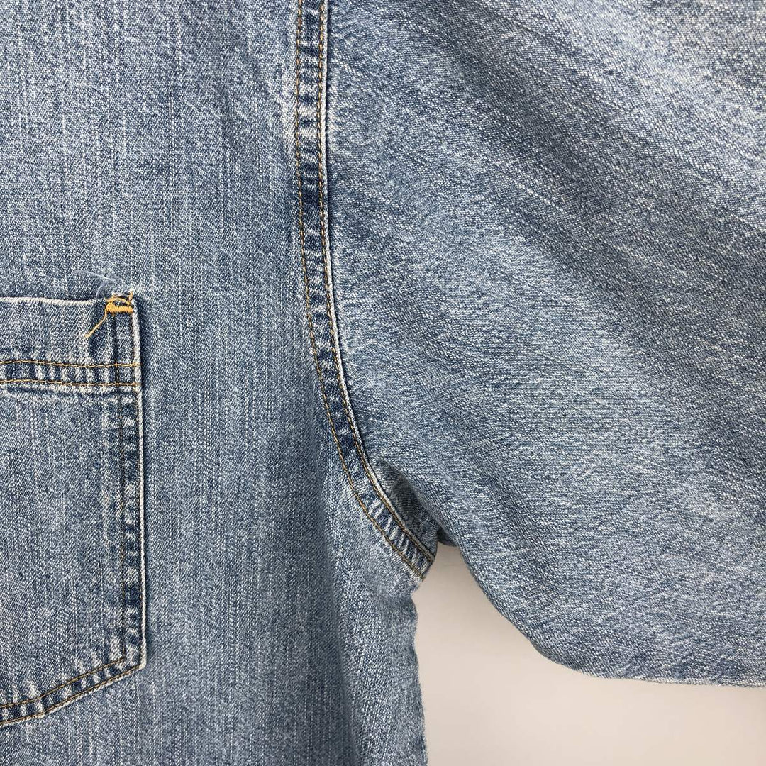 90s-00'S Levi's long-sleeved denim shirt, men's size L equivalent, vintage. cotton blue type Vintage Second Hand