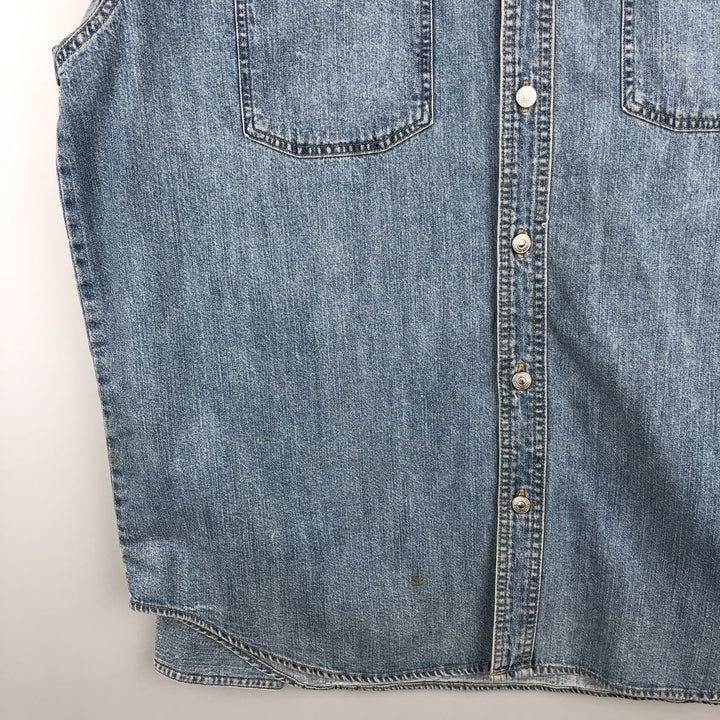 90s-00'S Levi's long-sleeved denim shirt, men's size L equivalent, vintage. cotton blue type Vintage Second Hand