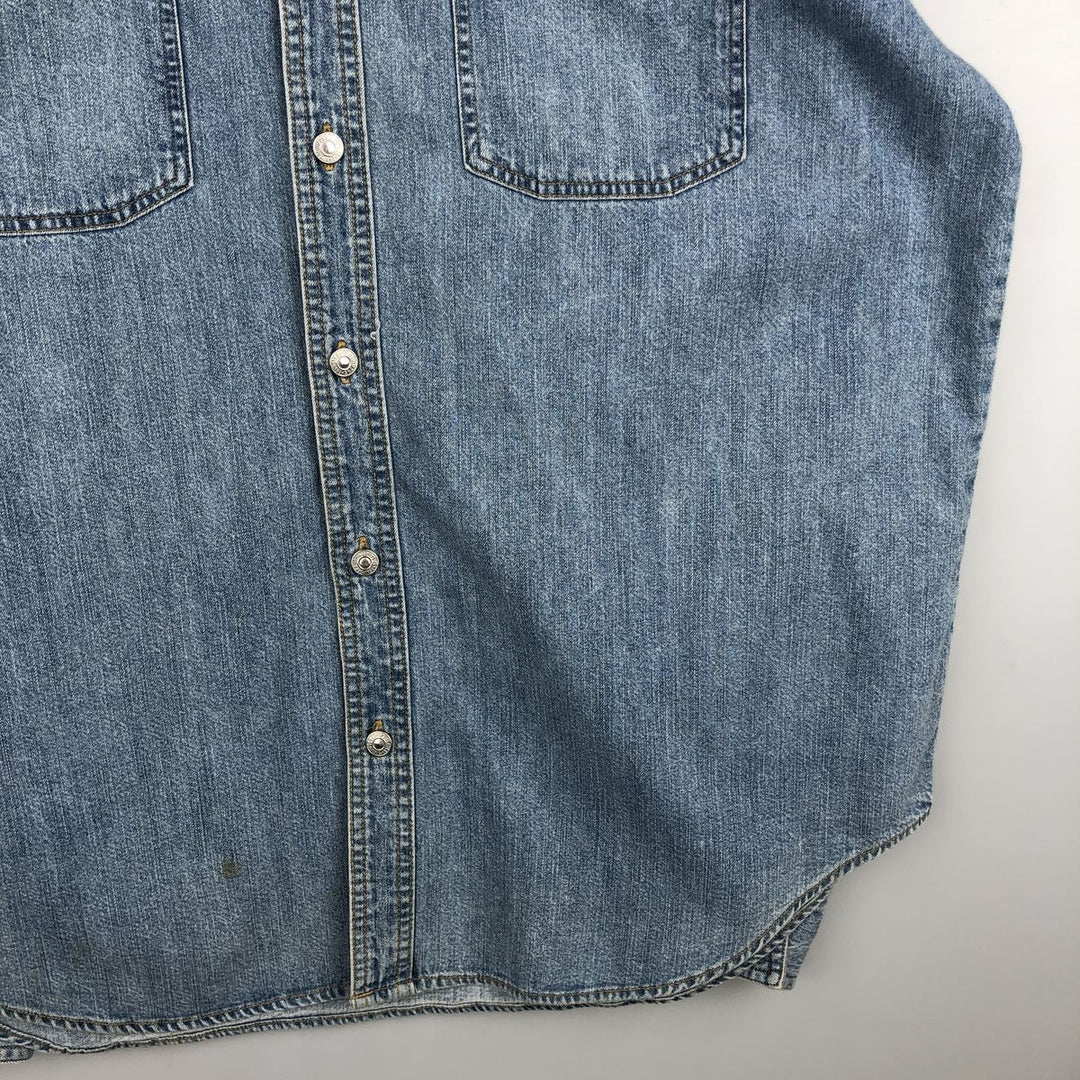 90s-00'S Levi's long-sleeved denim shirt, men's size L equivalent, vintage. cotton blue type Vintage Second Hand