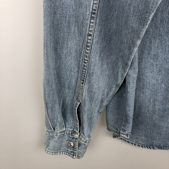 90s-00'S Levi's long-sleeved denim shirt, men's size L equivalent, vintage. cotton blue type Vintage Second Hand