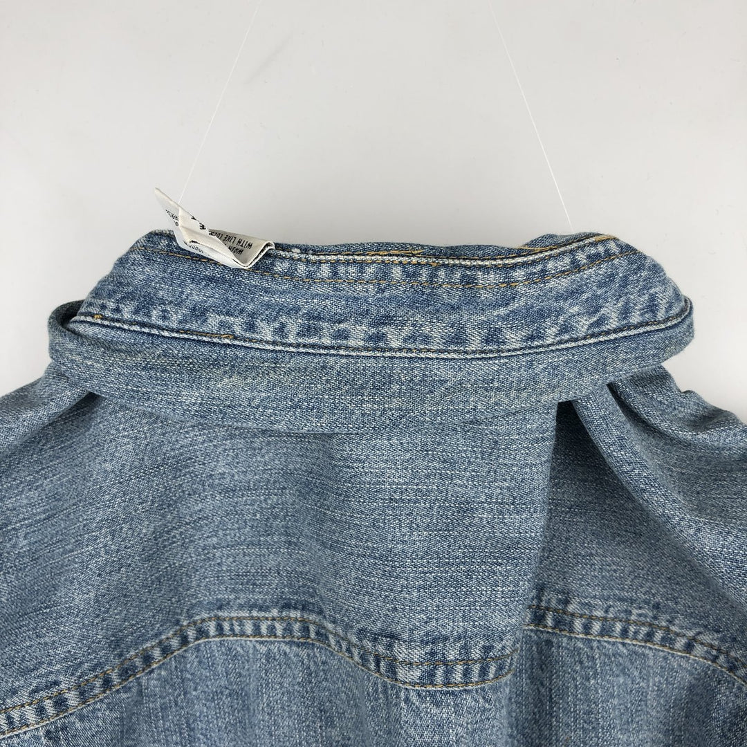 90s-00'S Levi's long-sleeved denim shirt, men's size L equivalent, vintage. cotton blue type Vintage Second Hand