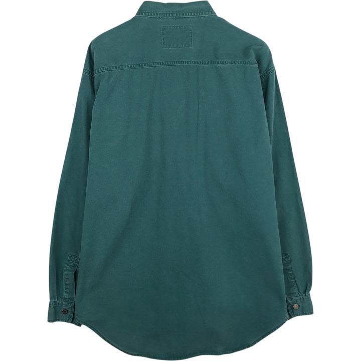 90'S Vintage Levi's Long Sleeve Denim Shirt, Men's Size Medium cotton green type Vintage Second Hand