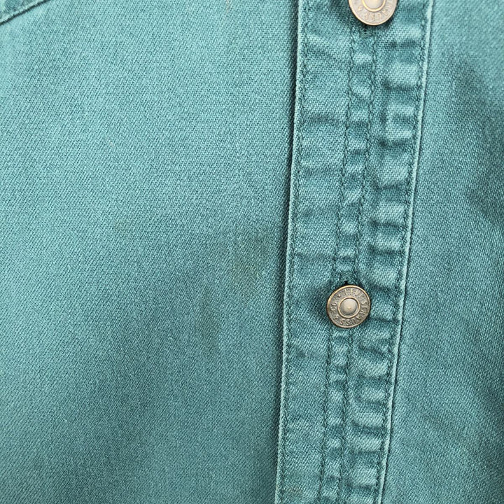 90'S Vintage Levi's Long Sleeve Denim Shirt, Men's Size Medium cotton green type Vintage Second Hand